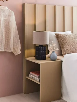 Sklep Kaja Lampka nocna z beżowym abażurem mały gwint 108248 | Kaja Oświetlenie