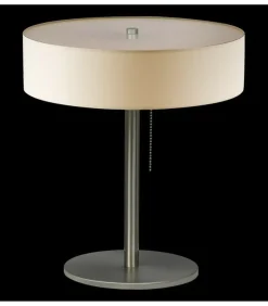 Sklep Kaja Lampka nocna z beżowym, okrągłym abażurem 66989 TONGA | Kaja