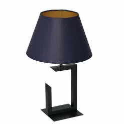 Sklep Kaja Lampka nocna z granatowo-złotym abażurem LX 3399 z serii TABLE LAMPS