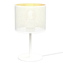 Sklep Kaja Lampka stołowa ażurowa, biały abażur LX 5270 z serii LOFT SHADE | Kaja