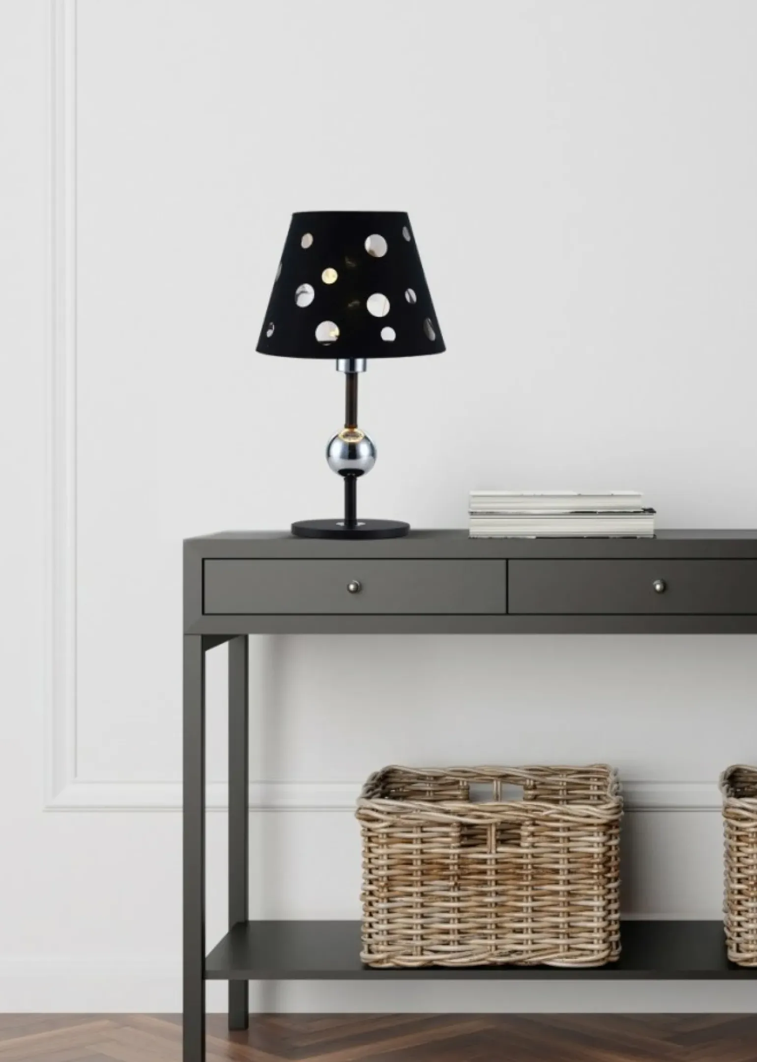 Sklep Kaja Lampka stołowa czarna elegancka LEDEA 50501107 BATLEY | Kaja