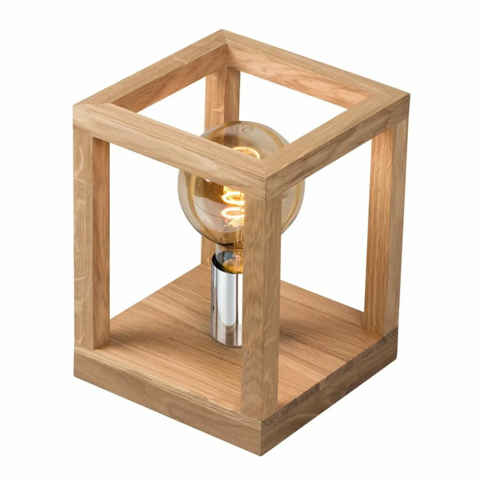 Sklep Kaja Lampka stołowa drewniana ramka z gwintem E27 7158174 KAGO | Kaja