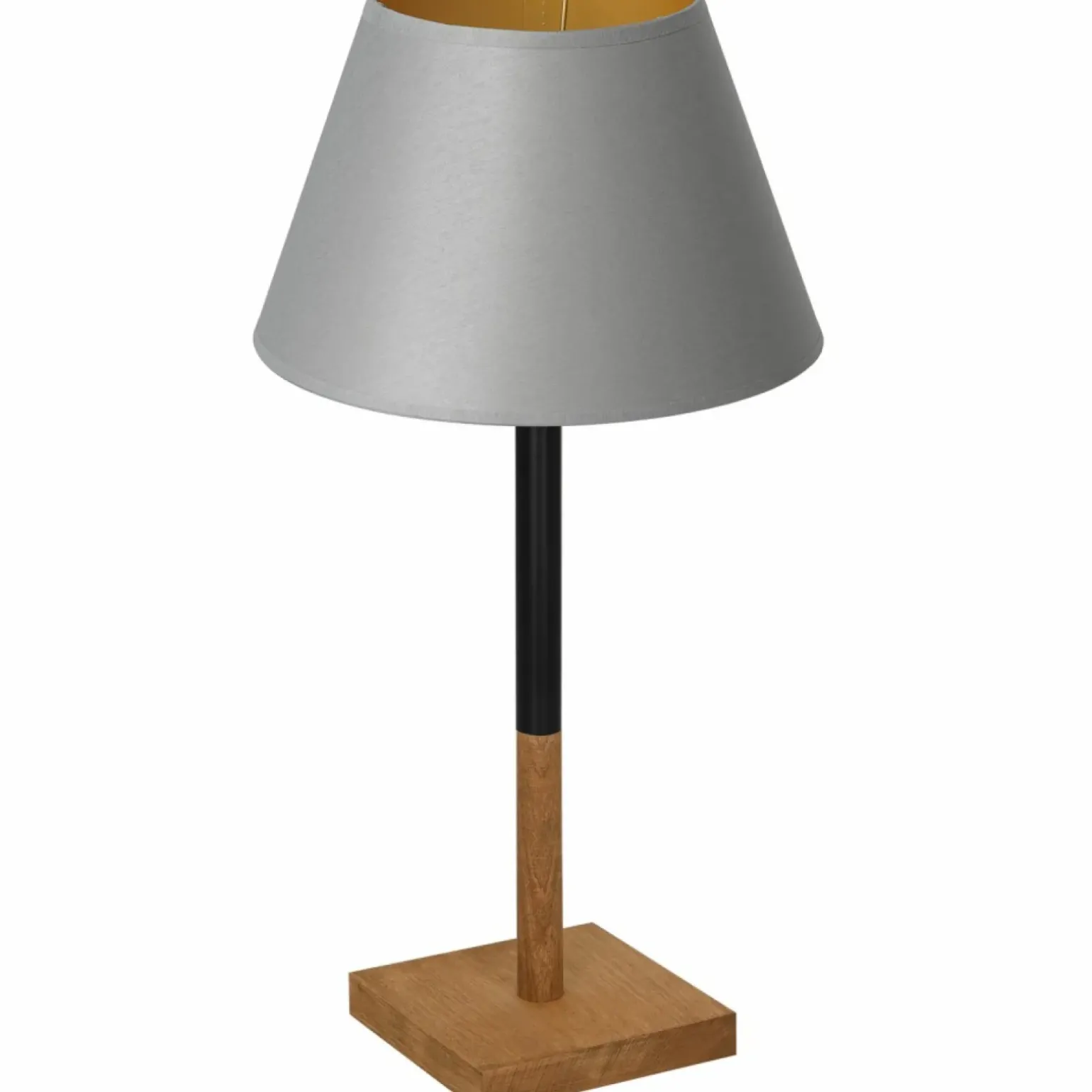 Sklep Kaja Lampka stołowa, drewniana, szary abażur LX 3751 z serii TABLE LAMPS