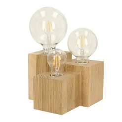 Sklep Kaja Lampka stołowa drewniane kostki w stylu boho 2276374 VINCENT | Kaja