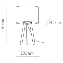 Sklep Kaja Lampka stołowa na drewnianych nogach TK 5293 TOKYO | Kaja Oświetlenie