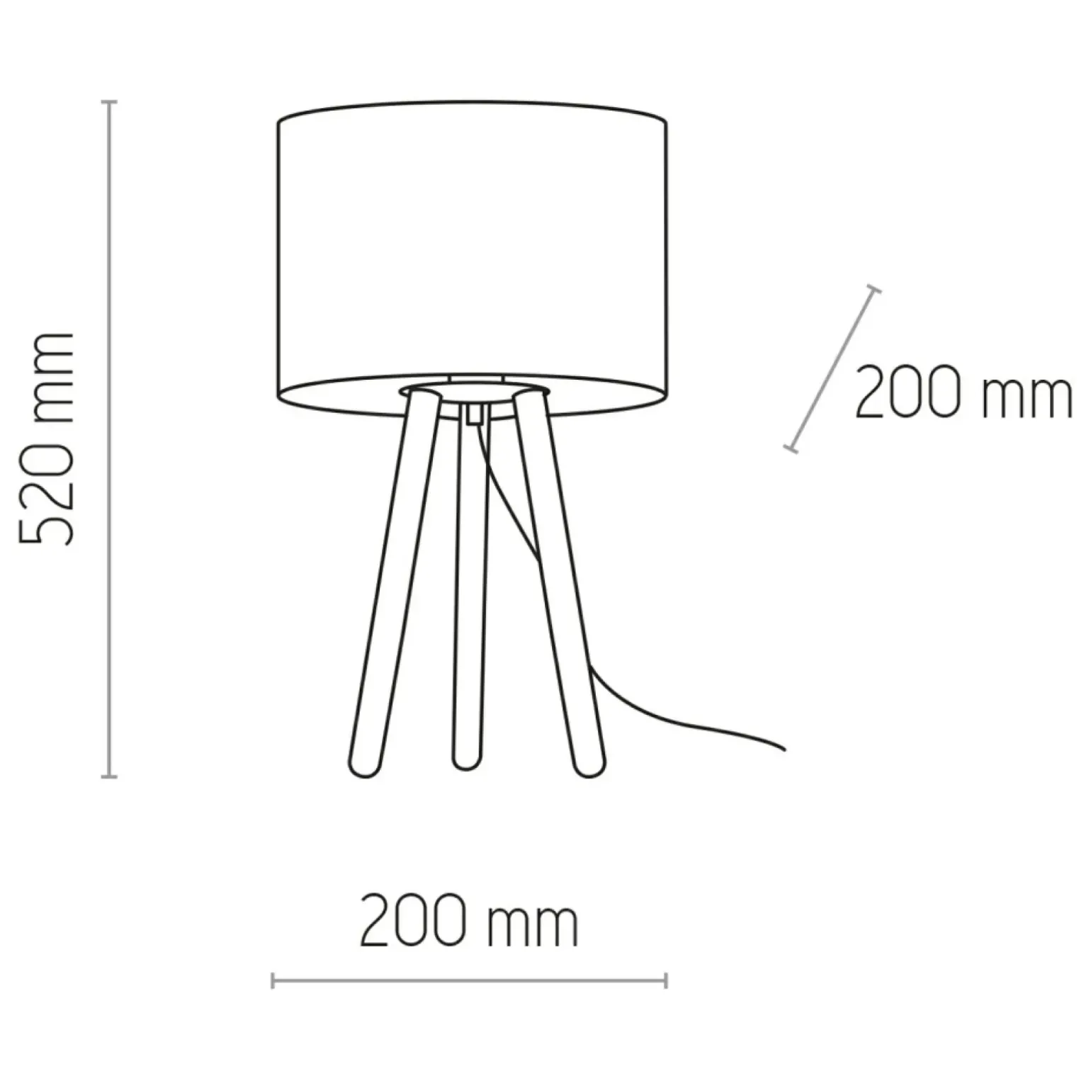Sklep Kaja Lampka stołowa na drewnianych nogach TK 5293 TOKYO | Kaja Oświetlenie