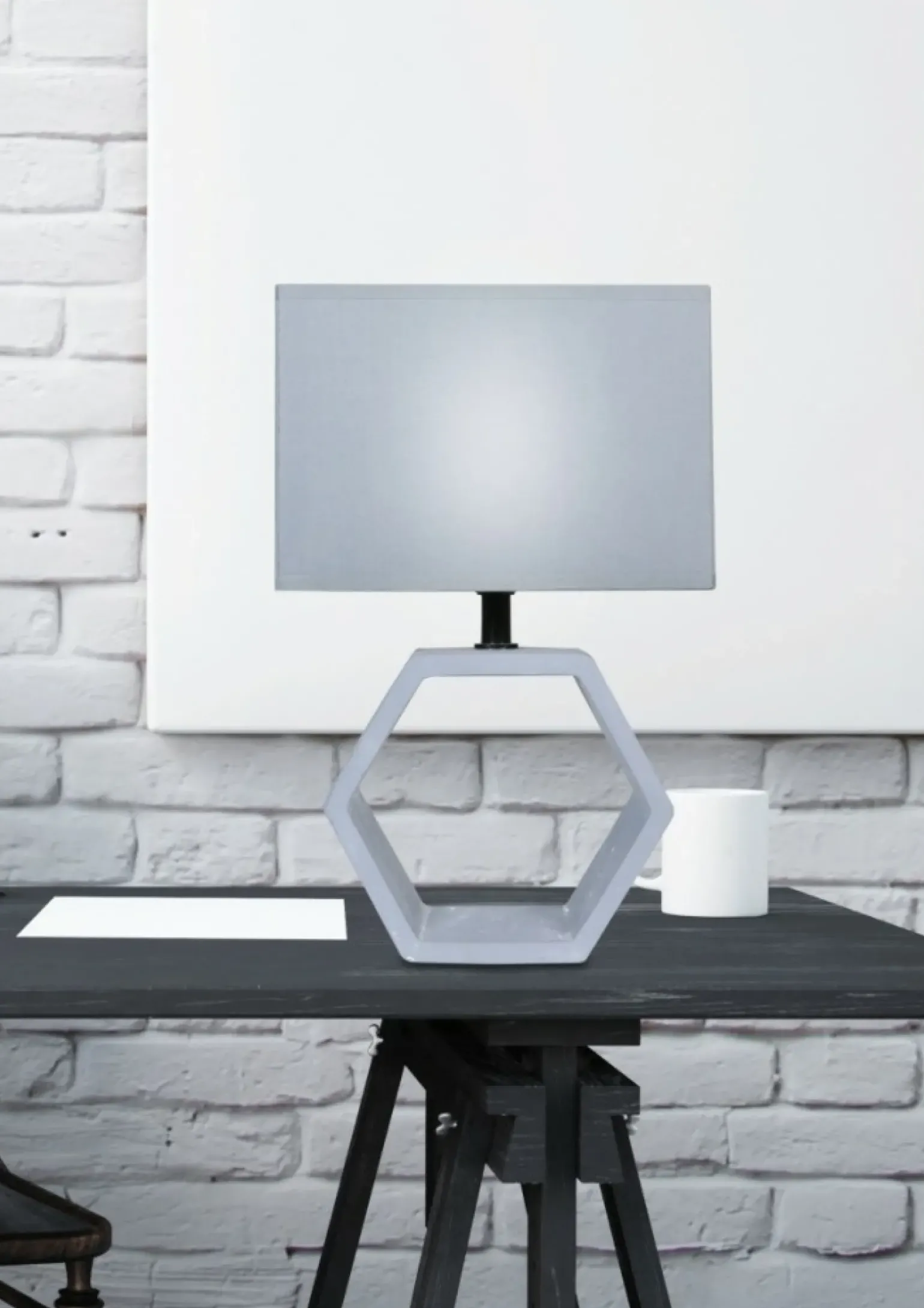 Sklep Kaja Lampka stołowa na gipsowej podstawie 41-68552 VIDAL | Kaja Oświetlenie