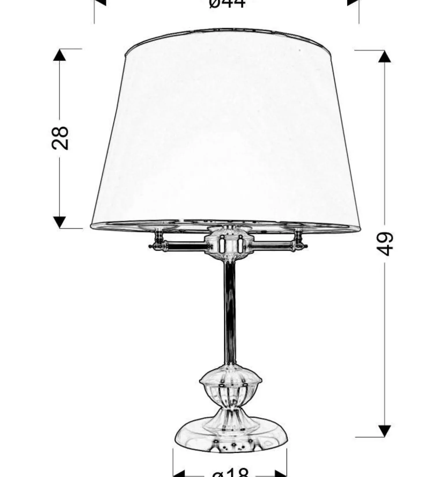 Sklep Kaja Lampka stołowa w kolorze patynowym 41-99436 GRAND | Kaja Oświetlenie