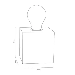 Sklep Kaja Lampka stołowa w stylu boho, bez klosza 7179174 TRONGO SQUARE | Kaja