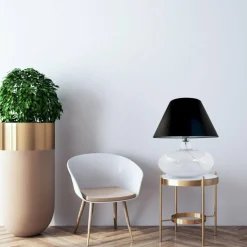 Sklep Kaja Lampka stołowa w stylu glamour, do salonu 5519BK ADANA | Kaja
