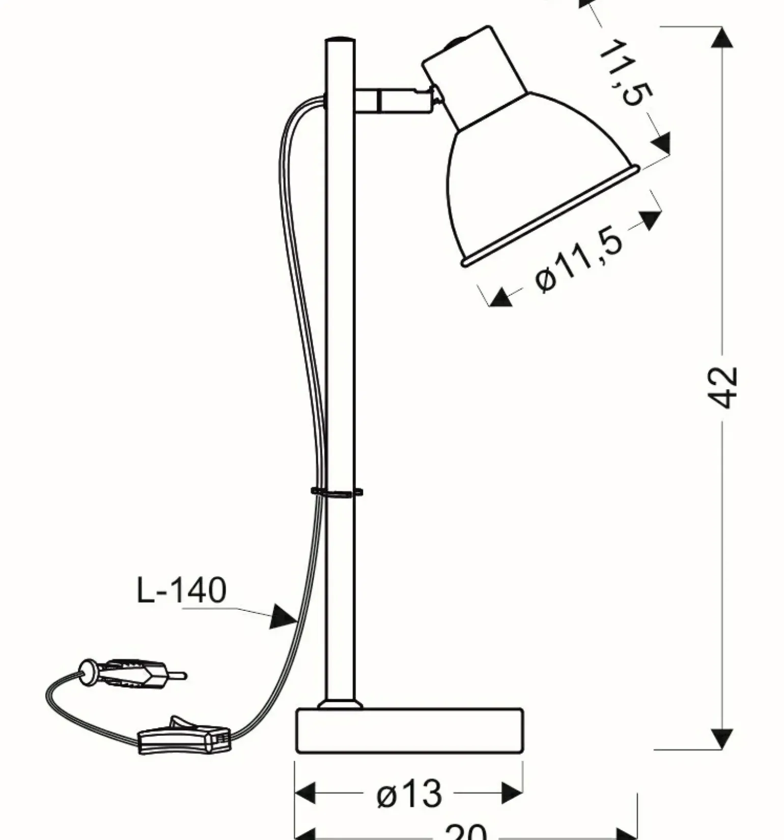 Sklep Kaja Lampka stołowa w stylu skandynawskim 41-80011 BONDO | Kaja Oświetlenie