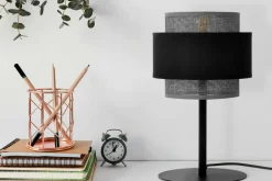 Sklep Kaja Lampka stołowa z czarno-szarym abażurem K-5176 z serii ETELA