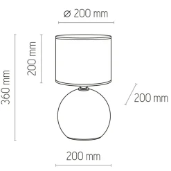 Sklep Kaja Lampka stołowa z czarno-złotym abażurem TK 5068 PALLA | Kaja