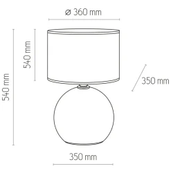 Sklep Kaja Lampka stołowa z czarno-złotym abażurem TK 5081 PALLA | Kaja