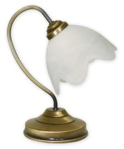 Sklep Kaja Lampka stołowa z dekoracyjnym kloszem 058/L1 FUKS | Kaja Oświetlenie