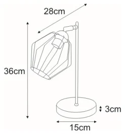 Sklep Kaja Lampka stołowa z designerskim kloszem K-3773 BENET | Kaja Oświetlenie