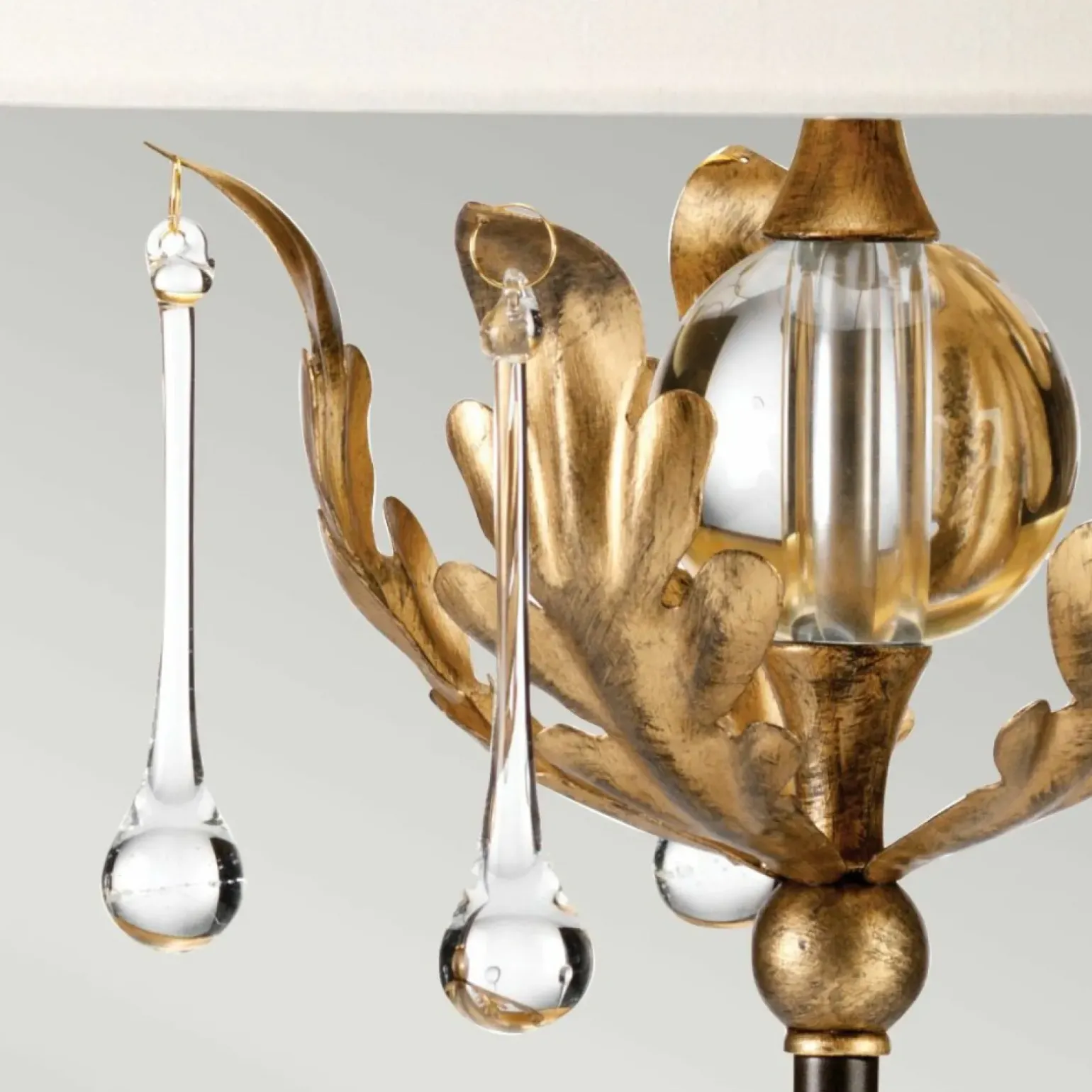 Sklep Kaja Lampka stołowa z jasnym abażurem AML-TL-BRONZE-IV z serii AMARILLI