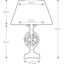 Sklep Kaja Lampka stołowa z karbowanym abażurem BELFRY-TL z serii BELFRY