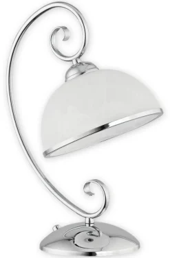 Sklep Kaja Lampka stołowa z mlecznym kloszem O2498 L1 CH INDRA | Kaja Oświetlenie