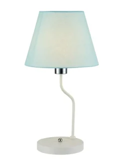 Sklep Kaja Lampka stołowa z niebieskim abażurem LEDEA 50501099 YORK | Kaja