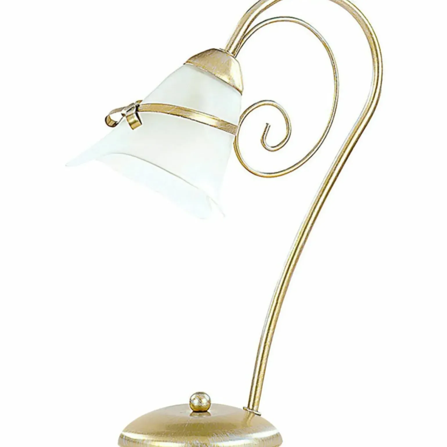 Sklep Kaja Lampka stołowa z ozdobnym kloszem retro LX 74 KOKARDA | Kaja