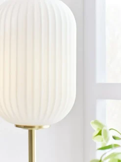 Sklep Kaja Lampka stołowa złota oprawa i biały klosz 108251 | Kaja Oświetlenie