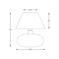 Sklep Kaja Lampka stołowana dekoracyjnej podstawie 5514BKGO MERSIN | Kaja