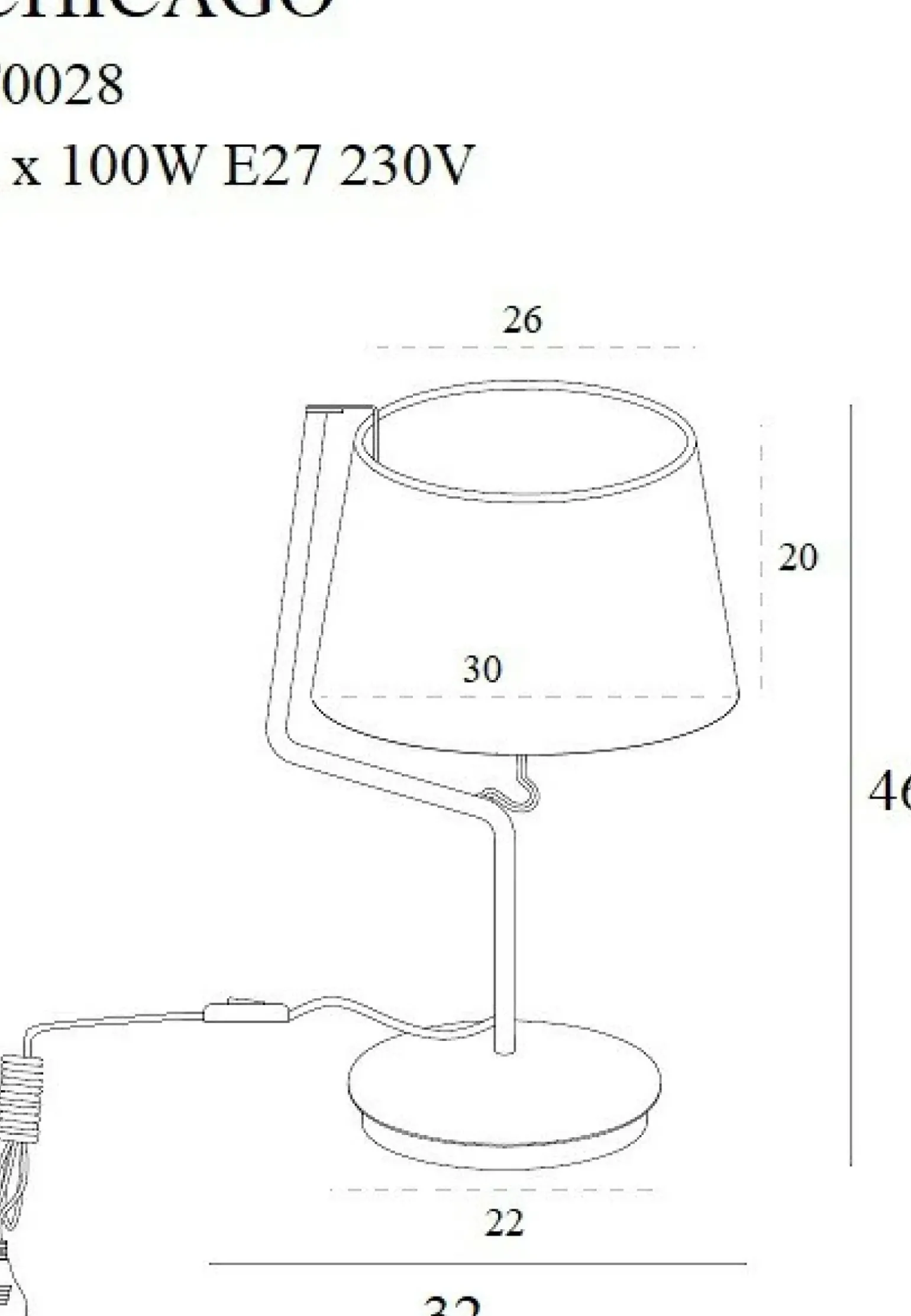 Sklep Kaja Lampka z abażurem, na szafkę w sypialni MX T0028 CHICAGO | Kaja