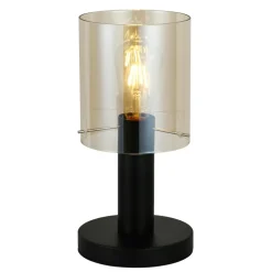 Sklep Kaja Lampka z bursztynowym kloszem TB-5581-1-BK+AMB SARDO | Kaja