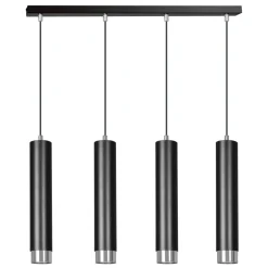 Cheap Lampy wiszące na listwie ze srebrnymi elementami 643/4 | Kaja Żyrandole Nowoczesne