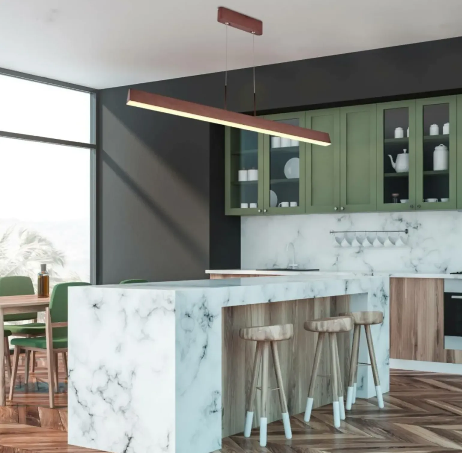 Store Ledowa, owa lampa wisząca A0010-310 COCONUT | Kaja Oświetlenie Żyrandole Nowoczesne