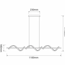 Fashion Ledowa, owana lampa wisząca ABR-LAZZA-30W SPIRALI | Kaja Żyrandole Nowoczesne