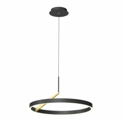 Fashion Ledowa, czarno-złota obręcz wisząca MD3689-1M-3BGT MALU | Kaja Żyrandole Nowoczesne