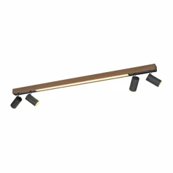 Discount Ledowa, drewniana listwa z 4 reflektorami 6121-79 PURE-LINES | Kaja Żyrandole Nowoczesne