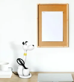 Dzieci Sklep Kaja Ledowa, dziecięca lampka do nauki K-BL1607 BIAŁY PIESEK | Kaja