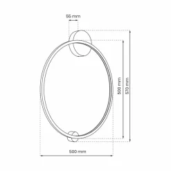 Sklep Kaja Ledowa lampa ścienna do łazienki ⌀50cm ML8858 SATURNO | Kaja