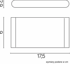Sklep Kaja Ledowa lampa ścienna, dwukierunkowa M1016 BL z serii SLIM | Kaja Oświetlenie