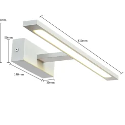 Sklep Kaja Ledowa lampa ścienna nad lustro GS-LWB-12W/3 WH ISLA | Kaja