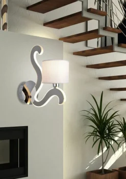 Sklep Kaja Ledowa lampa ścienna z abażurem E14 21-33864 AMBROSIA | Kaja