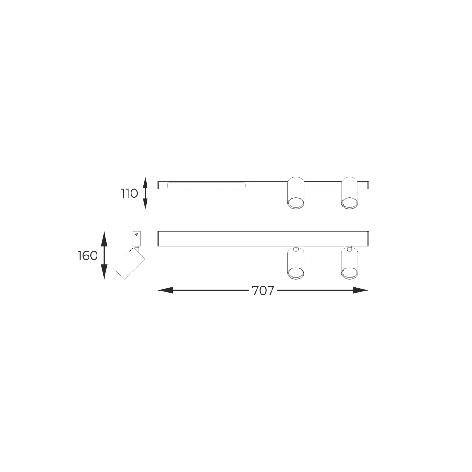 Sklep Kaja Ledowa lampa ścienna z reflektorami S230757203 z serii MANNA