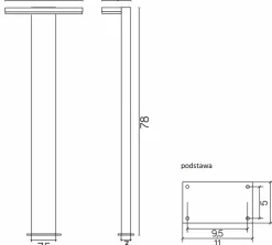 Sklep Kaja Ledowa lampa ogrodowa, ochrona IP54 17602-780 DG z serii FLER | Kaja Oświetlenie