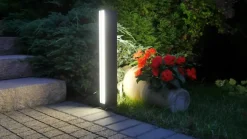 Sklep Kaja Ledowa lampa stojąca, ochrona IP54 16702-600 z serii LINEA | Kaja Oświetlenie