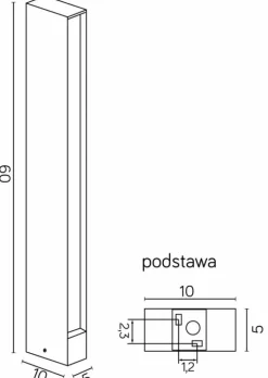 Sklep Kaja Ledowa lampa stojąca, ochrona IP54 16702-600 z serii LINEA | Kaja Oświetlenie