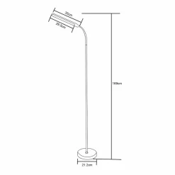 Sklep Kaja Ledowa lampa stojąca, zmienna barwa ZM SM-605-BL PODŁOGOWA | Kaja