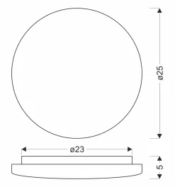 Sklep Kaja Ledowa lampa sufitowa do salonu ⌀25cm 12-28822 LINDA | Kaja