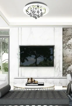 Sklep Kaja Ledowa lampa sufitowa w stylu glamour A0016-160 KORFU | Kaja