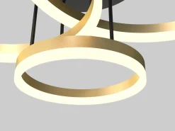 Sklep Kaja Ledowa lampa sufitowa ze złotymi kołami WF 9049-401 PERPIGNON | Kaja
