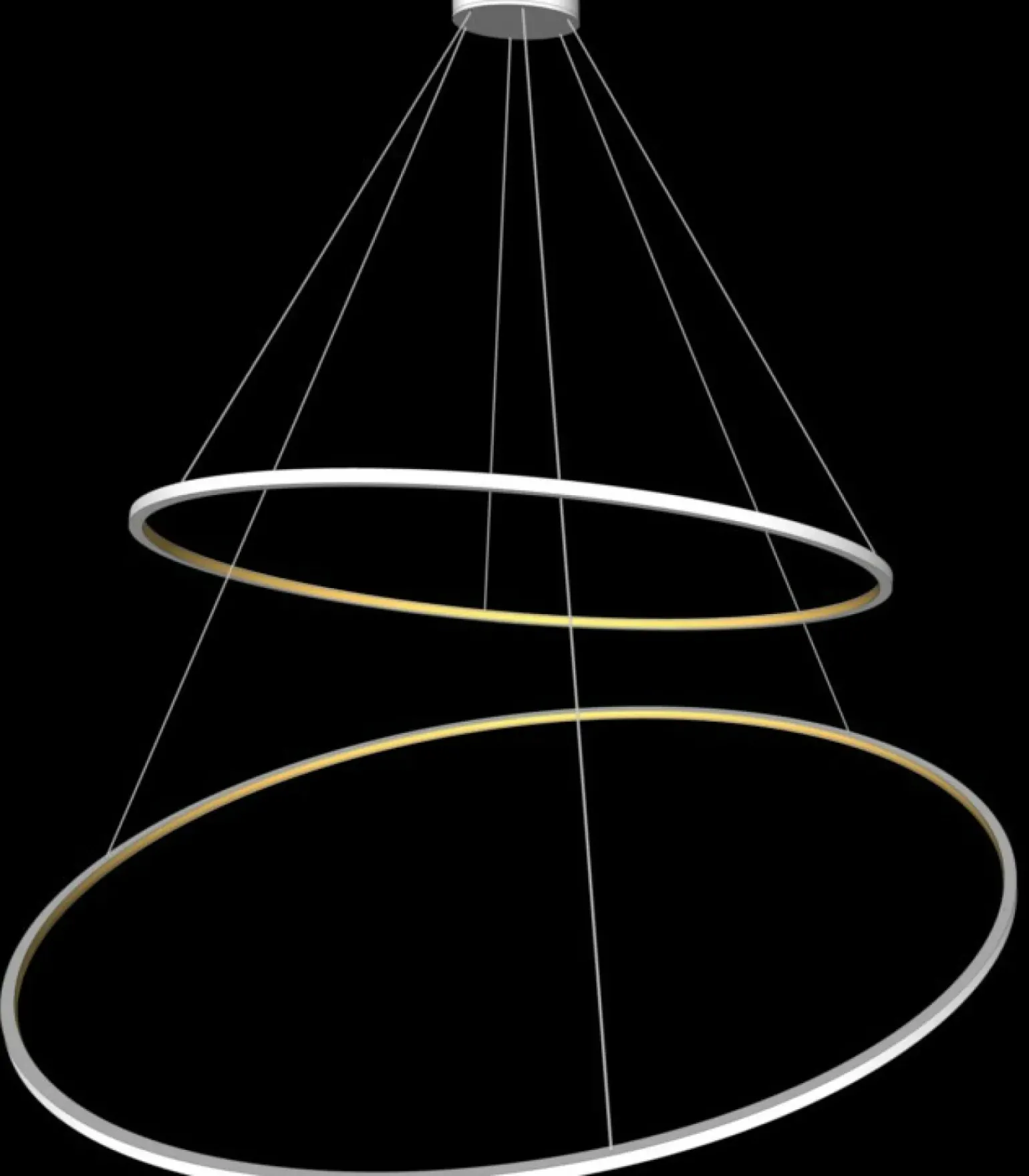 Best Ledowa lampa wisząca obręcze 90 + 120 cm 67930 ECHO | Kaja Oświetlenie Żyrandole Nowoczesne