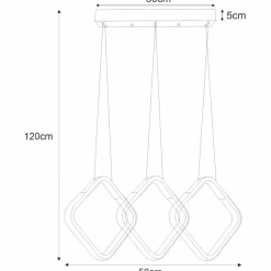 Best Ledowa lampa wisząca z kryształkami K-8160 HILD | Kaja Oświetlenie Żyrandole Nowoczesne