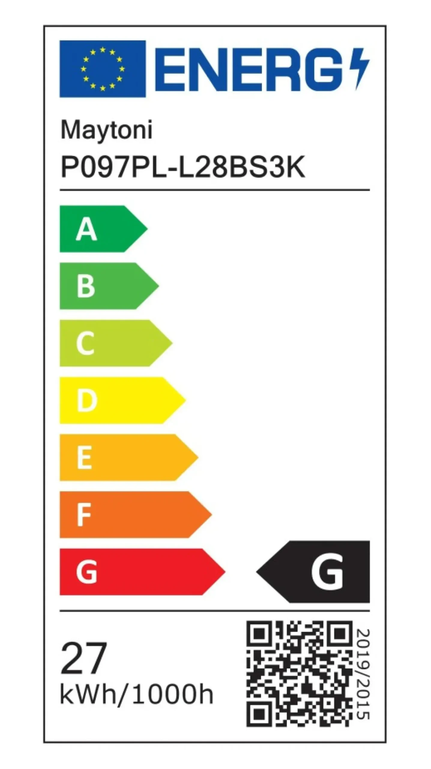 Best Ledowa lampa wisząca, złota wstążka P097PL-L28BS3K z serii KRONE Żyrandole Nowoczesne